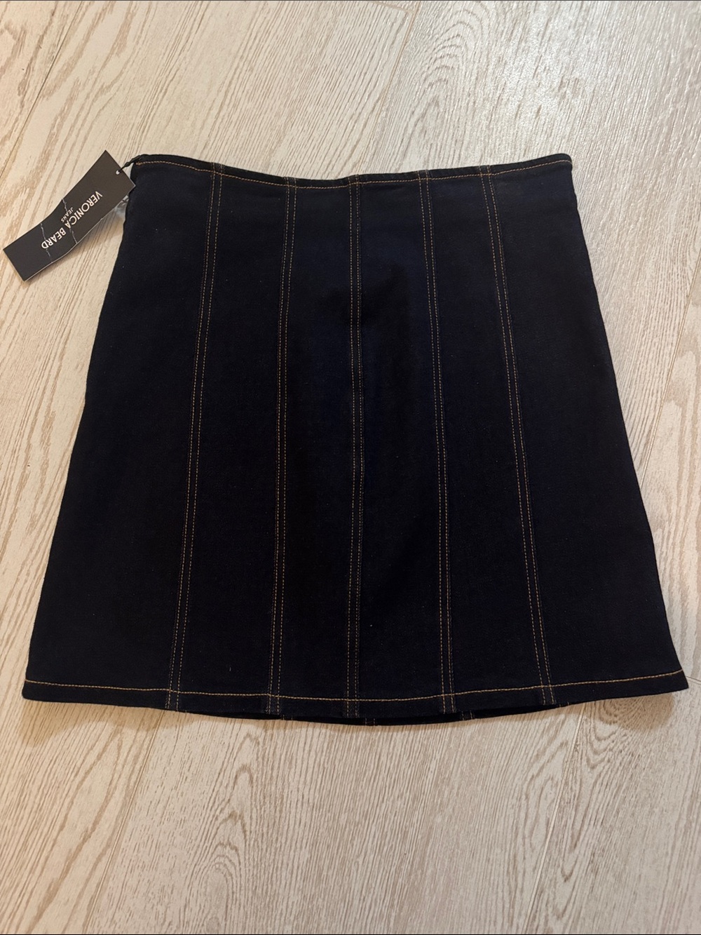 Veronica Beard Mini Skirt with Contrast Stitching